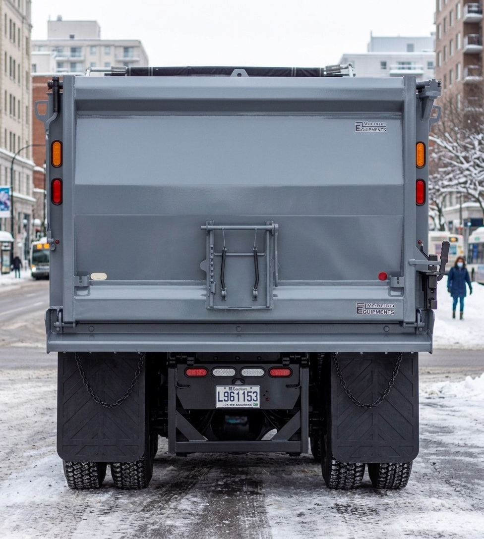 Camion gris vue arrière