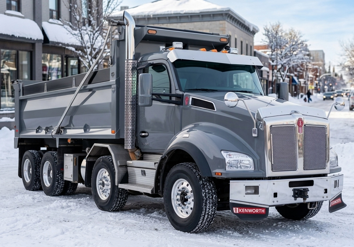 Gray truck front view
